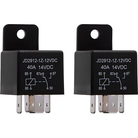2 Pièces Relais Automobile 12V-40A, Kit De Relais Standard Pour Camion Automobile, Interrupteur 12V 40A Démarreurs, Auto Relai Interrupteurs Démarreurs Pièces Détachées(Cinq Broches) (1/5)