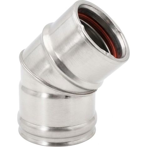 MAKA Curva 30° Canna Fumaria Doppia Parete Inox Ø 80 mm (esterno 100) (1/5)