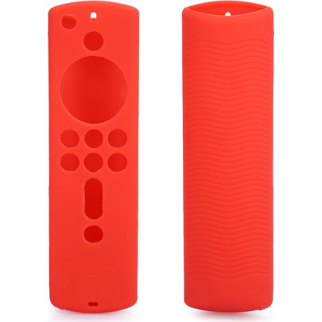 housse de protection antidérapante et anti-poussière en silicone souple et résistant pour télécommande Fire TV 5,9 pouces (rouge) (1/5)