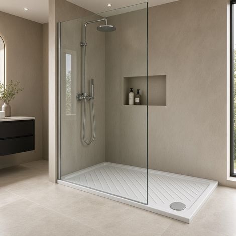 Piatto doccia rettangolare CERAMICA DOLOMITE 70x90 BIANCO LUCIDO H 7 cm con antiscivolo - GEMMA 2 (1/5)