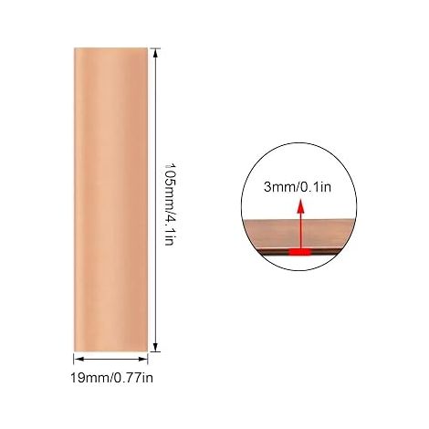 Flat Copper Omnibus Bars 105 mm x 20 mm x 3 mm - Electrical Distribution Bar - Electrical Connections (1/4)