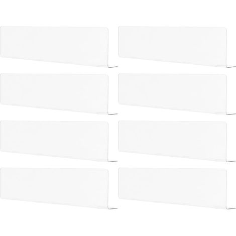 Séparateurs de placard en acrylique transparent lot de 8 (1/5)