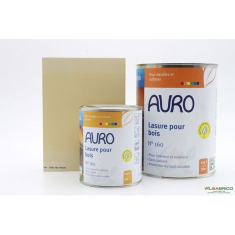 Lasure pour bois n°160 AURO, Blanche - (1/3)