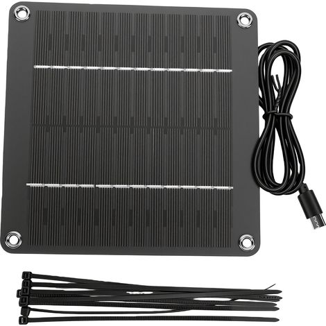 Panneau solaire 4W 12V, chargeur Portable monocristallin type-c IP65, étanche à la pluie pour caméra de sécurité jardin extérieur 150X150-Type-C (1/5)
