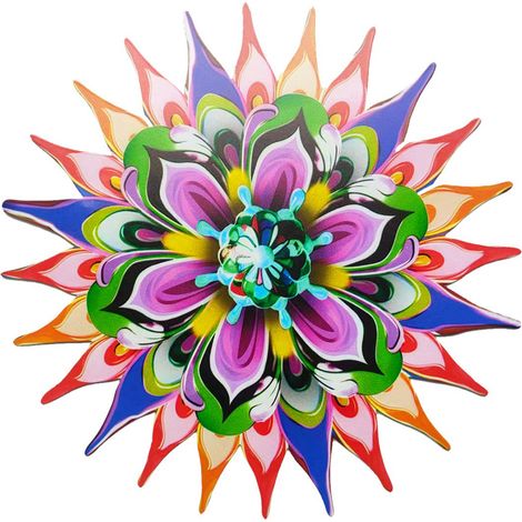 Sonnenwandelement – Hellblaue Metallarbeit – Einzigartige Wohndekoration (1/5)