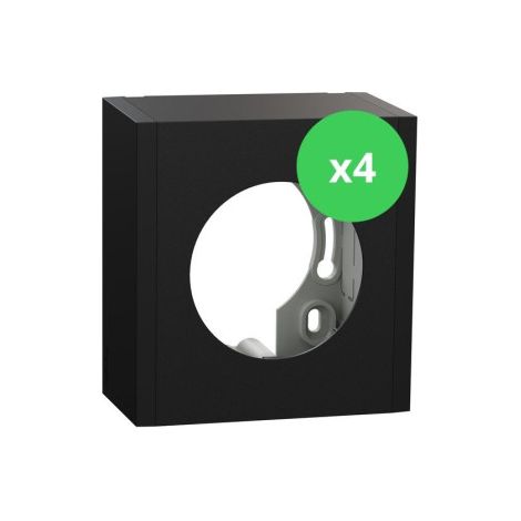 Schneider - Odace 2025 - LOT de 4 Bou00eetes pour montage en saillie - 1 poste - Noir onyx - Ru00e9f : S940762 x 4 (1/3)