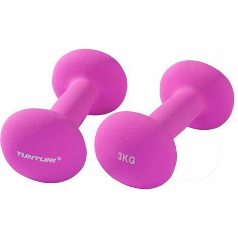Tunturi TNT 14TUSCL377 Manubri in Neoprene da 3kg Viola