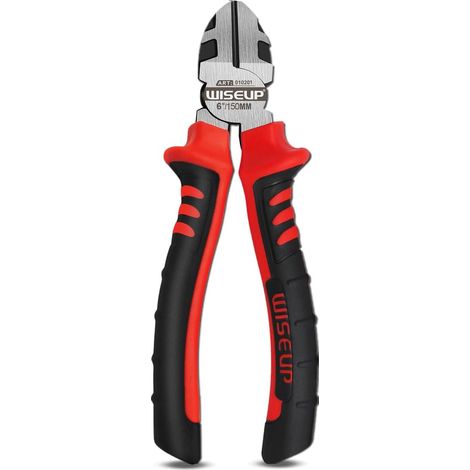 Pince coupante diagonale, 150mm professionnel Cr-V pince coupante precision, mini pince antirouille, ergonomique haute barre pince coupe cable, outils electricien pinces (1/5)