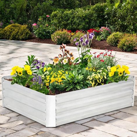 SunJet Porte-plantes, étagère à plantes, Bac potager surélevé en acier - Réf. BDSBN8JHZ8WR (1/5)