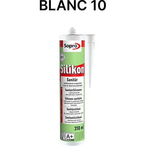 Mastic silicone spécial piscine - Blanc 10 - 310 ml