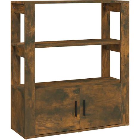 Maison Exclusive - Credenza Rovere Fumo 80x30x90 cm in Legno Multistrato (1/5)