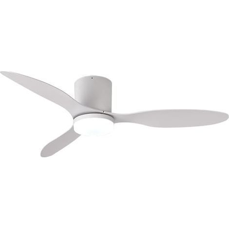 Lustre avec Ventilateur 106CM et Télécommande APP, LED Dimmable Plafonnier avec Ventilateur Réversible 3 Pales pour le Salon, Ventilateur Plafond avec Lumiere 6 Vitesses avec Timer, Blanc (1/5)