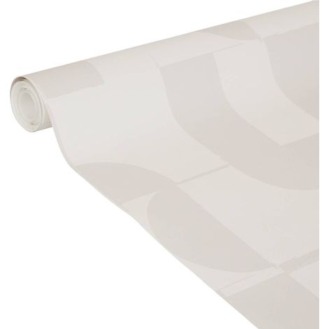 Papel pintado preencolado con motivos geométricos «Manuel», 53 x 1000 cm, color beige - Atmosphera créateur d'intérieur (1/2)