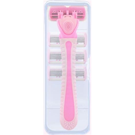 Rasoir Pour Épilation Intime - Tête Compacte Avec Barre Anti-Irritation - Pour Zones Délicates - 1 Rasoir + 4 Recharges De Lame (1/5)