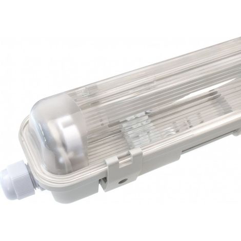 Réglette/Boitier étanche pour Tube T8 LED - Simple - 1285mm - IP65 - 120° - NOVA - DeliTech® (1/2)