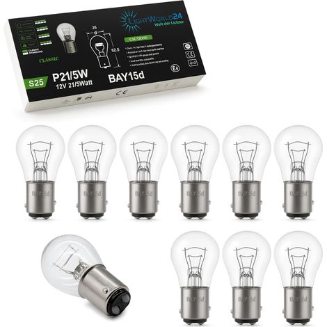10 Ampoule BAY15D,P21/5W,12V,Feu Stop,Feu Arrière,Véhicule