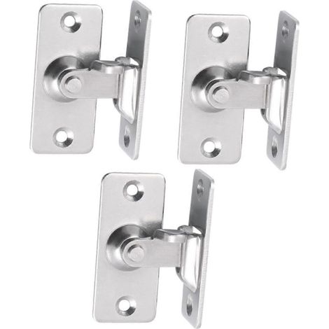 Set mit 3 Edelstahl-Schiebetürschlössern für Schränke, robuste Sicherheitsschlösser für den Einsatz zu Hause und im Hotel (1/5)