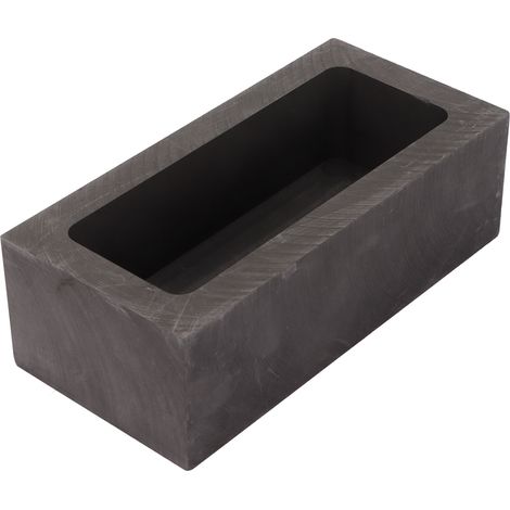 Moule à lingot en graphite haute pureté, creuset rectangulaire de raffinage pour or, argent, cuivre, laiton, aluminium. (1/5)