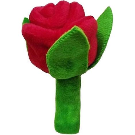 Jouet à mâcher pour chien en peluche douce en forme de rose, couineur, pour chiens de petite et moyenne taille. (1/5)