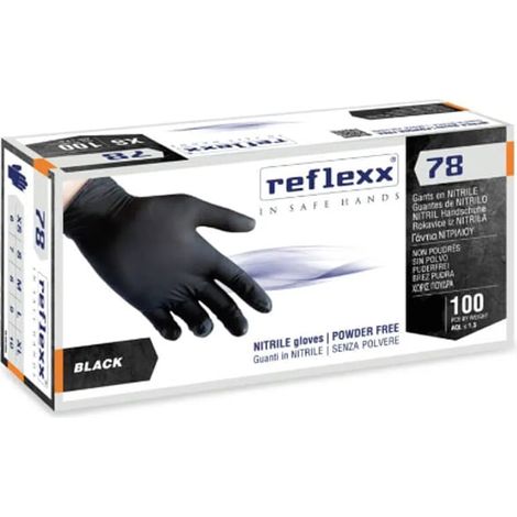 Reflexx R78 Guanti Nitrile No Polvere 100% Latex Free 4gr Cat.3 100 Pezzi XL