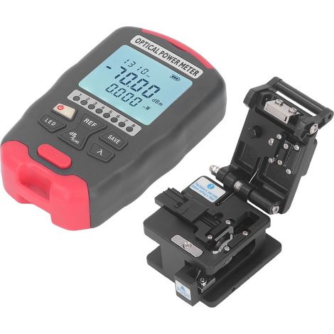 Kit d'outils pour épissure à froid de fibres optiques, stylo lumineux rouge 50 km, mini wattmètre optique AUA-D7, cliveuse de fibres optiques AUA-7S, kit d'outils FTTH (1/5)