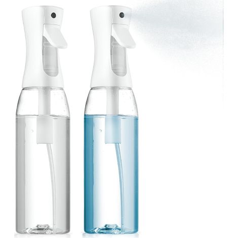 BEBUSINGOTO Paquete de 2 botellas de spray continuo para el cabello - Rociador de niebla ultrafina de 17 oz Rociador de agua para el cabello Botellas de spray para el cabello para peluquería, limpie (1/5)