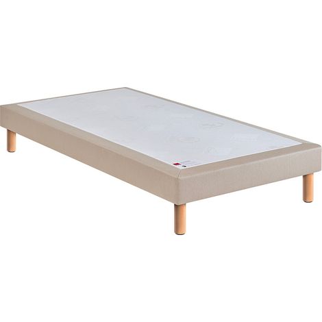 Sommier tapissier 90x190cm - Beige - MÉDIUM EGÉRIE (1/3)
