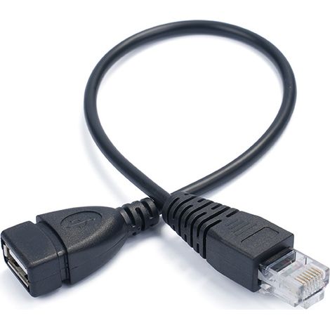 High-speed RJ45 male to USB female network extension cable with transmission connector. (1/4)
