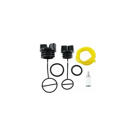 Bouchon De Réservoir Et Filtre À Carburant Pour Scie Chaîne McCulloch CS330 CS360 CS400 M3414 - Pièce De Rechange Moteur 2 Temps - Lot De 2 (1/4)