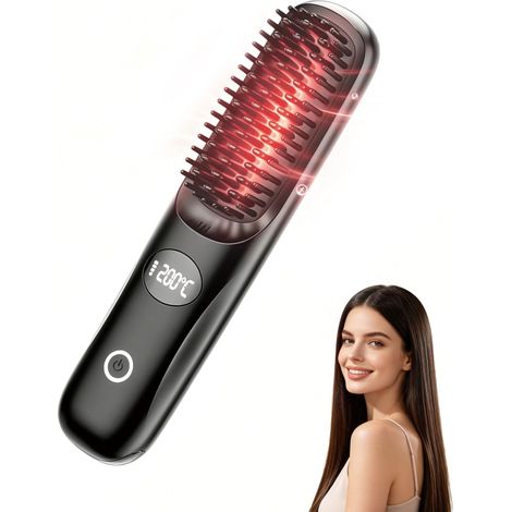 Brosse Lissante pour Cheveux, Portable Sans Fil électrique Anti- (1/5)