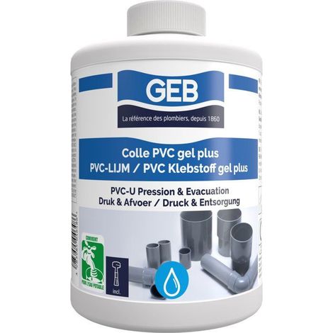 GEB COLLE GEL PLUS POUR PVC RIGIDE PRESSION ET ÉVACUATION CONTACT EAU POTABLE - POT 1L