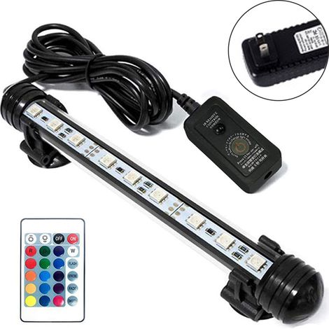 Lampe Aquariophile LED Immergée - 16 Couleurs 4 Modes - Étanche IP68 - Pour Aquarium Poissons Plantes - 1 Pièce (1/5)