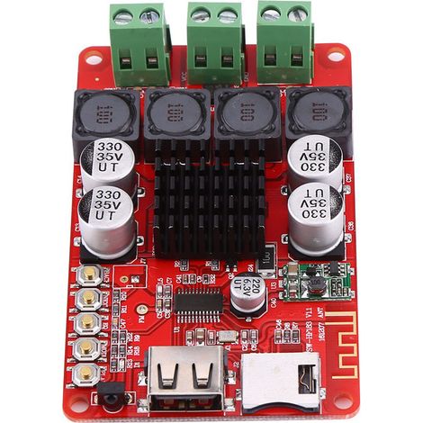 Récepteur audio Bluetooth portable 50 W + 50 W avec amplificateur, décodeur de carte TF et télécommande (1/5)