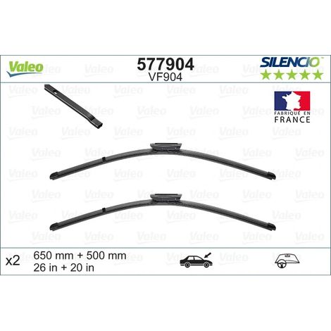 Balai d'essuie-glace Valeo 577904 CITROËN 155253682 155253683 155253684
