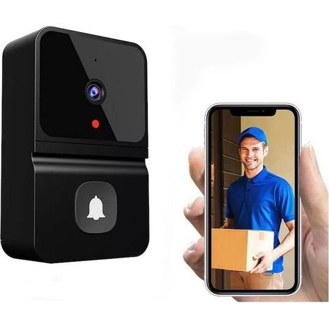 Sonnette vidéo sans fil HD avec audio bidirectionnel – Vision nocturne infrarouge – Indice de protection IP65 – Application Tuya Smart (1/5)