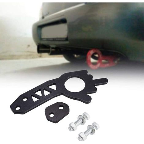 Universal Tow Hook Set, Universal Front/Rear Tow Hook Set for Most Car Towing Rings Black