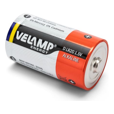 Pilas alcalinas D de 1,5V LR20 VELAMP (1/2)
