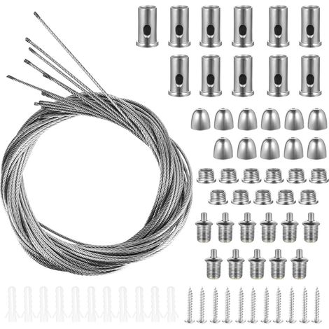 Cable Suspension Luminaire Cable Acier Inox 1,5 mm x 1 m Câble Métallique Acier Inoxydable Suspension LED Panneau Plafonnier Photos (1/5)