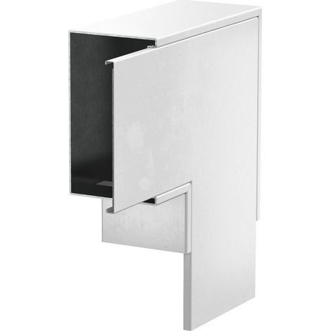 OBO Bettermann Angolo piatto con tessuto antincendio 350x350x120 acciaio verniciato a polvere bianco puro RAL 9010, 7218072