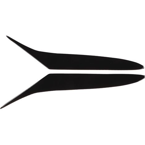 2 Pièces Cache-Phares Avant Noir Brillant pour Mazda RX8 2004-2008 - Accessoire de Décoration en Plastique Souple (1/5)