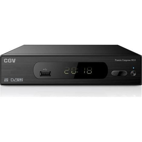 CGV 70147 Récepteur satellite HD "Free to air" - Noir (1/2)