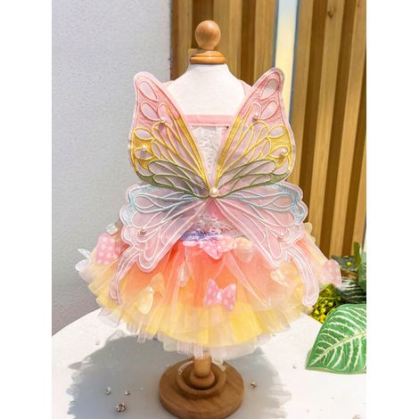 Robe pour animal de compagnie Papillon Perle : jupe en tulle de ballet élégante, vêtement pour chien, robe colorée pour animal, adaptée aux chats et chiens, robe princesse tendance, taille S (1/5)