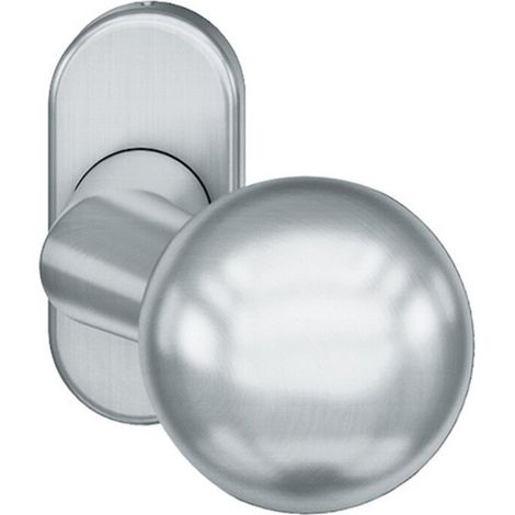 FSB RT-Türknopf 8mm drehbar Ros.oval/unsichtbare Bef. Edelstahl fein matt (1/3)