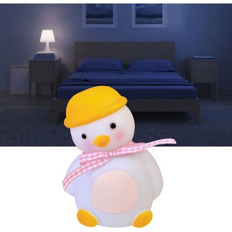 Veilleuse LED Caneton avec ruban rose, lampe de nuit mignonne et économique pour dormir, idéale pour la chambre ou les dortoirs. (1/5)