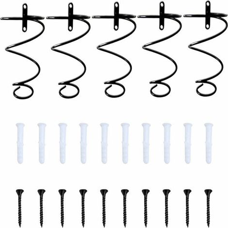 6-teiliger Weinflaschenhalter, an der Wand montiertes Weinregal aus Eisen, hängendes Weinregal-Organizer aus Metall, an der Wand montiertes Weinregal aus Eisen, auf Lagerhalter auftragen, Flaschenlage (1/5)