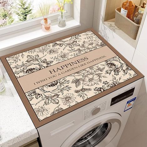 1 Tapis De Protection Antidérapant 60x60 Cm En Terre De Diatomées Pour Machine À Laver Et Sèche-Linge Cuisine Salle De Bain