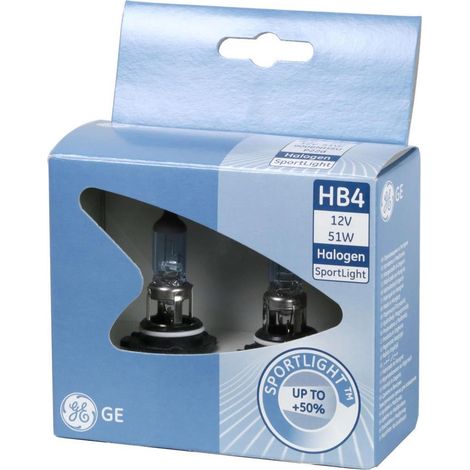 GE General Electric HB4 SportLight 9006NHSU 12V 51W P22d Halogen 2er Set (1/5)