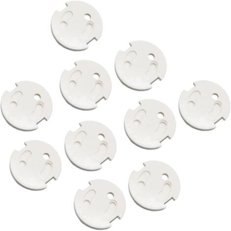 BUNTHAUS 10er-Pack weißer runder Steckdosenschutz, Steckdosenschutz, Schutzfeder, Haushaltssteckdose (1,5\" x 1,5\") (1/3)