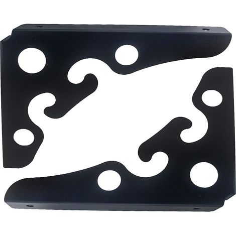 2 Stück schwarze Regalhalterung, rustikale Wandregalhalterung, dreieckige Wandregalhalterung, Regalhalterung, schwimmende Regalhalterung, für Küche, Wohnzimmer (Größe: 15 x 15 cm/5,9 x 5,9 Zoll) (1/5)