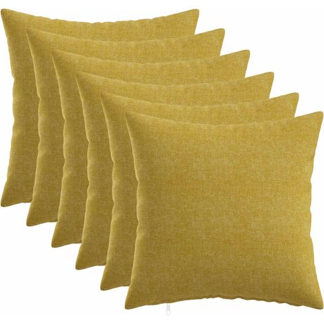 vidaXL Funda de almohada 6 uds. HEERLEN Verde claro 40 x 40 cm Tela (1/5)